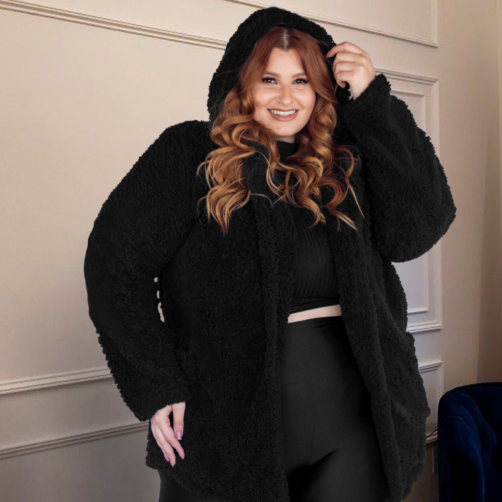 Casaco Teddy Pelúcia/ Pelinho/ Plus Size
