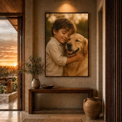 Quadro Personalizado com Foto Decorativo Com Vidro e Moldura Para Quarto Sala Escritório