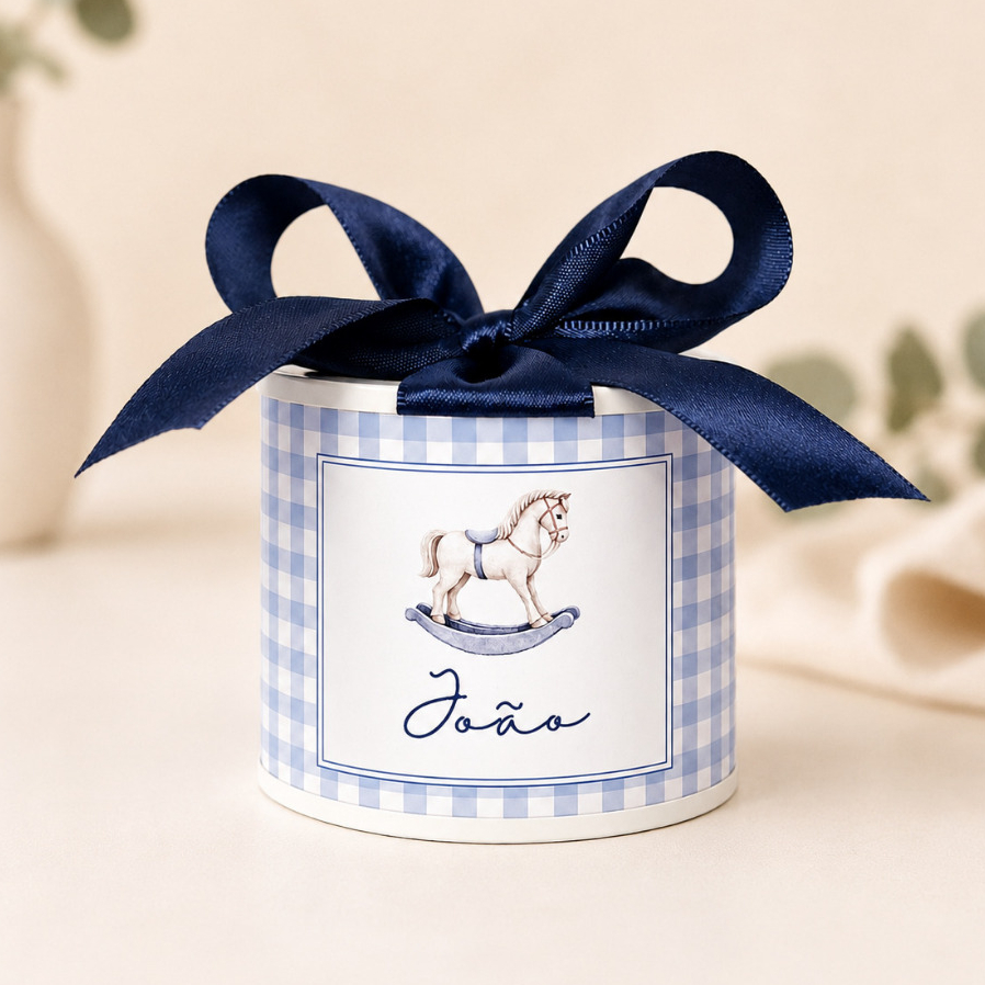 Kit tubolatas personalizadas CAVALINHO • Lembrancinha maternidade | batizado | aniversário | chá de bb • 5x6