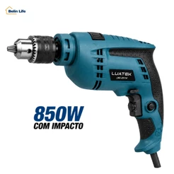 Furadeira Eletrica de Impacto Potente 850W Mandril 13mm 1/2 Pol para Concreto 110V 220V