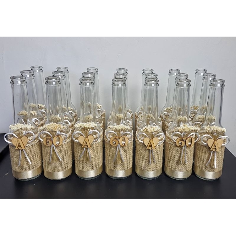 10 Garrafas Decoradas Personalizada Centro de Mesa Decoração Lembrancinha