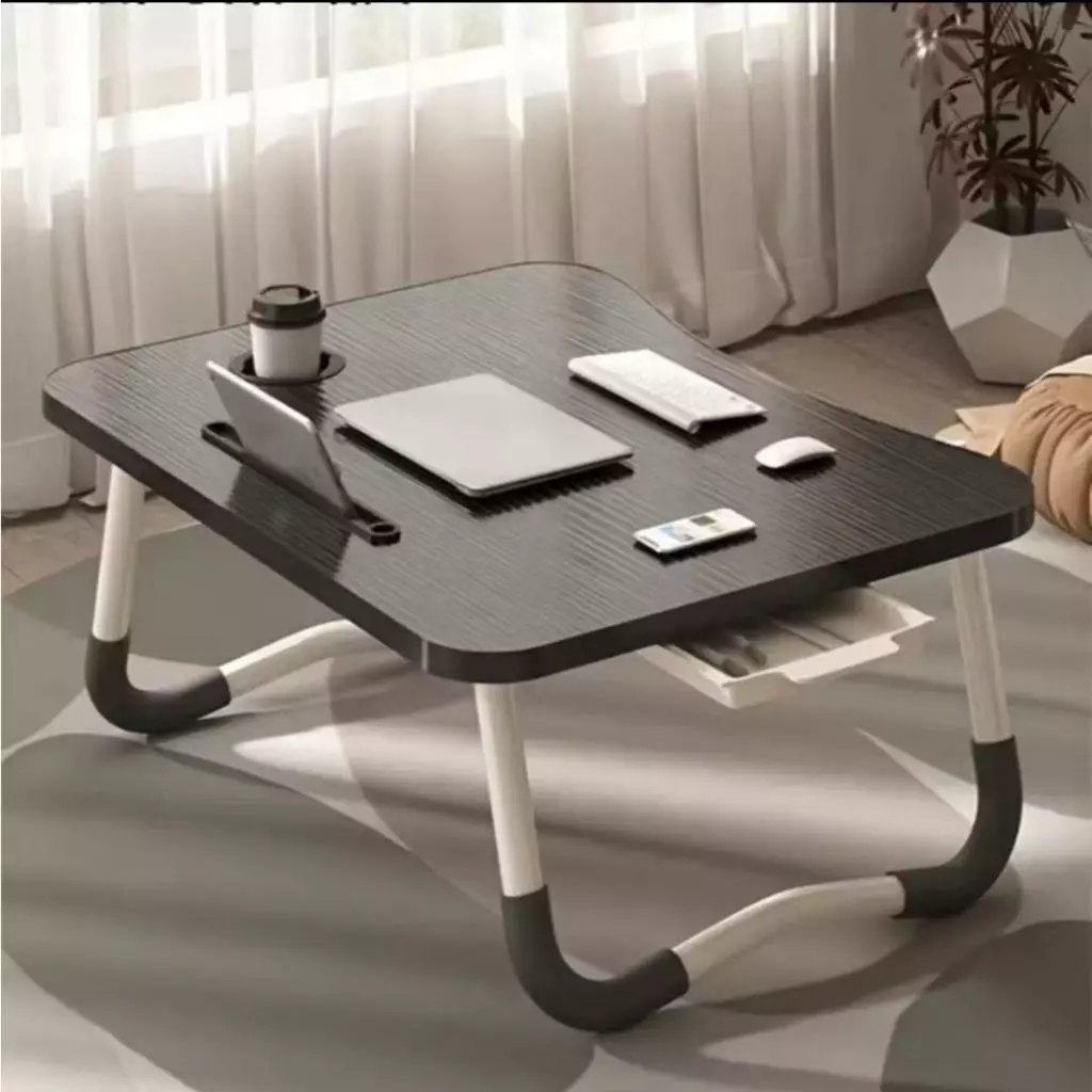 Mesa Dobrável Mesinha Portátil Para Notebook Cama Refeição Viagem De MDF