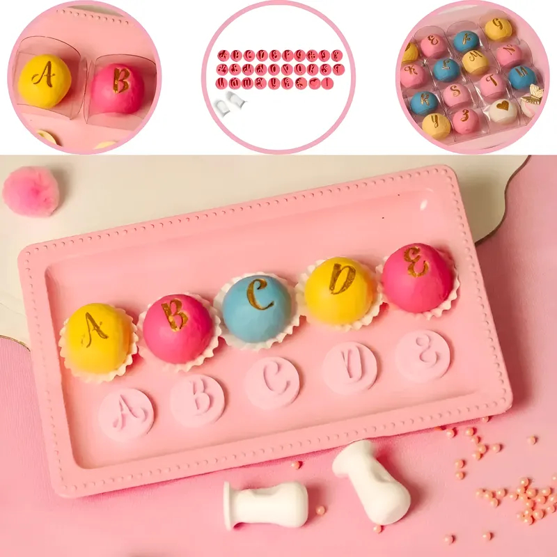 KIT CARIMBOS LETRAS GLAMOUR ROSA BEBE 2cm (BLUESTAR)