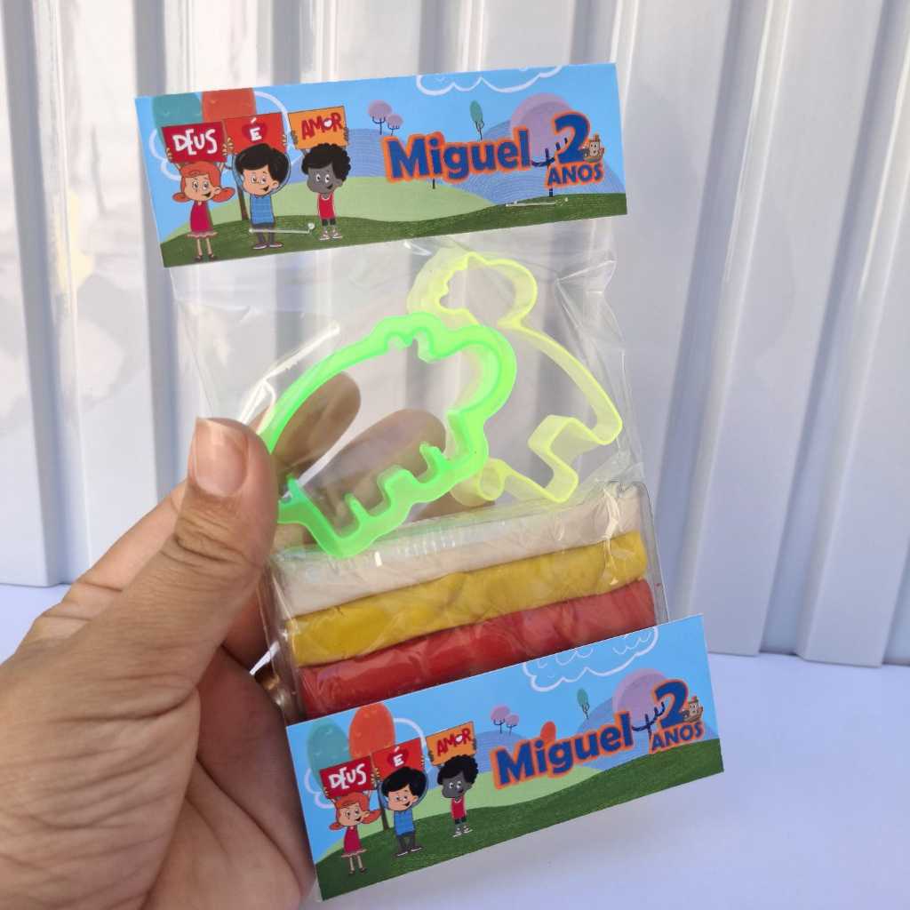 Kit Massinha 3 Palavrinhas  Personalizados lembrancinha de Festa Infantil de aniversário
