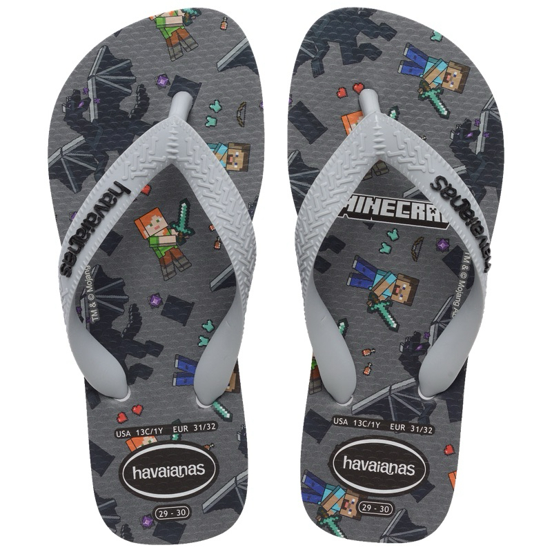 Chinelo Havaianas kids Minecraft Modelo Novo infantil Original