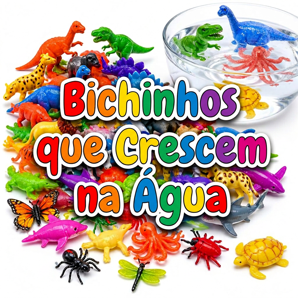50 Bicho Cresce Na Aguá Brinquedo P/ Brinquedo Kit Festa Lembrancinha Aniversario Prenda novo