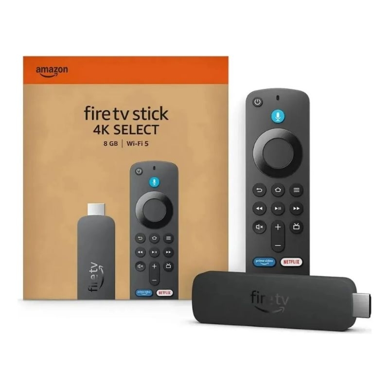 Fire TV Stick 4k select (Última geração) com Controle Remoto Por Voz com Alexa (inclui comandos de TV)