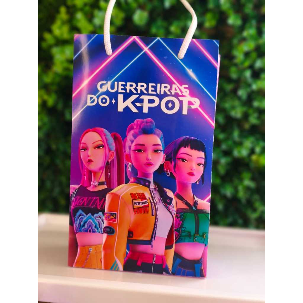 Sacolinhas Personalizadas Guerreiras Do K-Pop Huntrix/Lembrancinha,Pegue e Monte,Personalizadas Com Nome e Idade