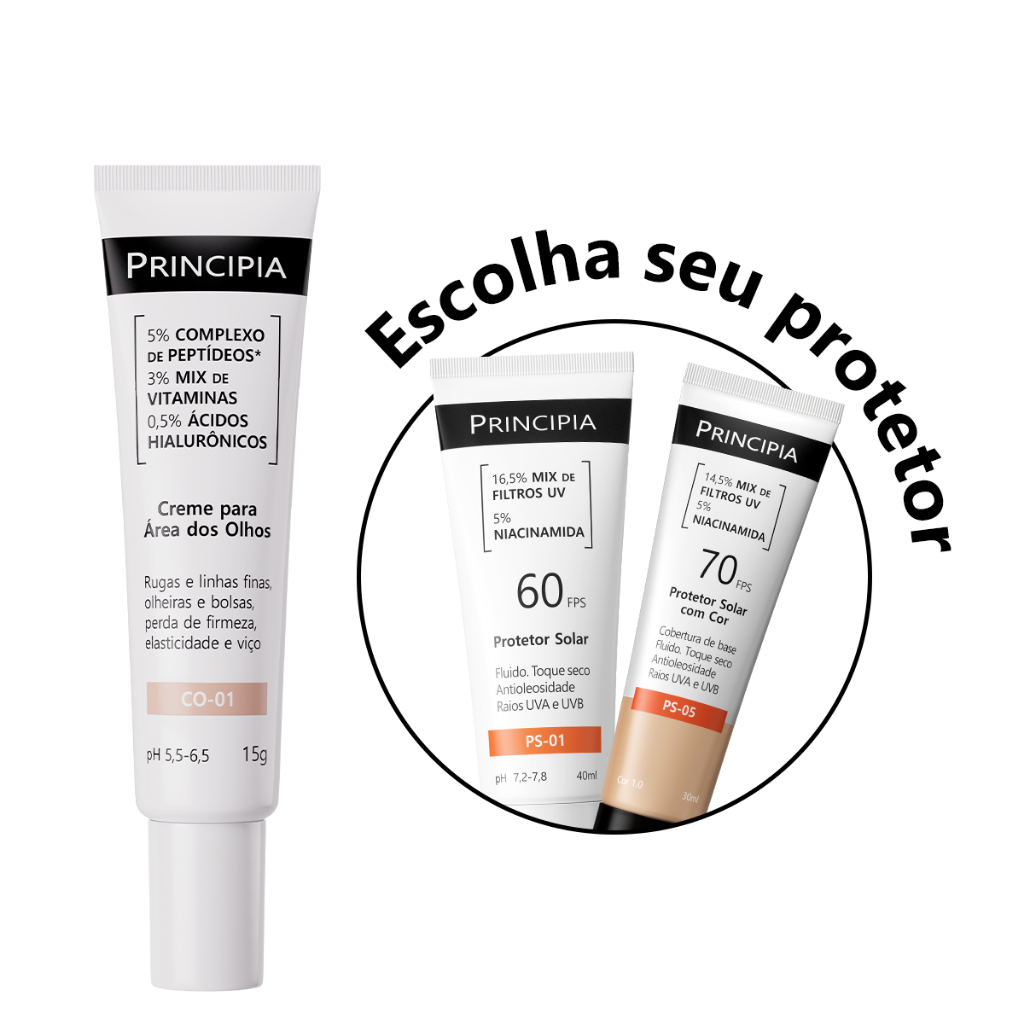 Principia Kit Creme Para os olhos CO-01 + PS-01 FPS 60 ou PS-05