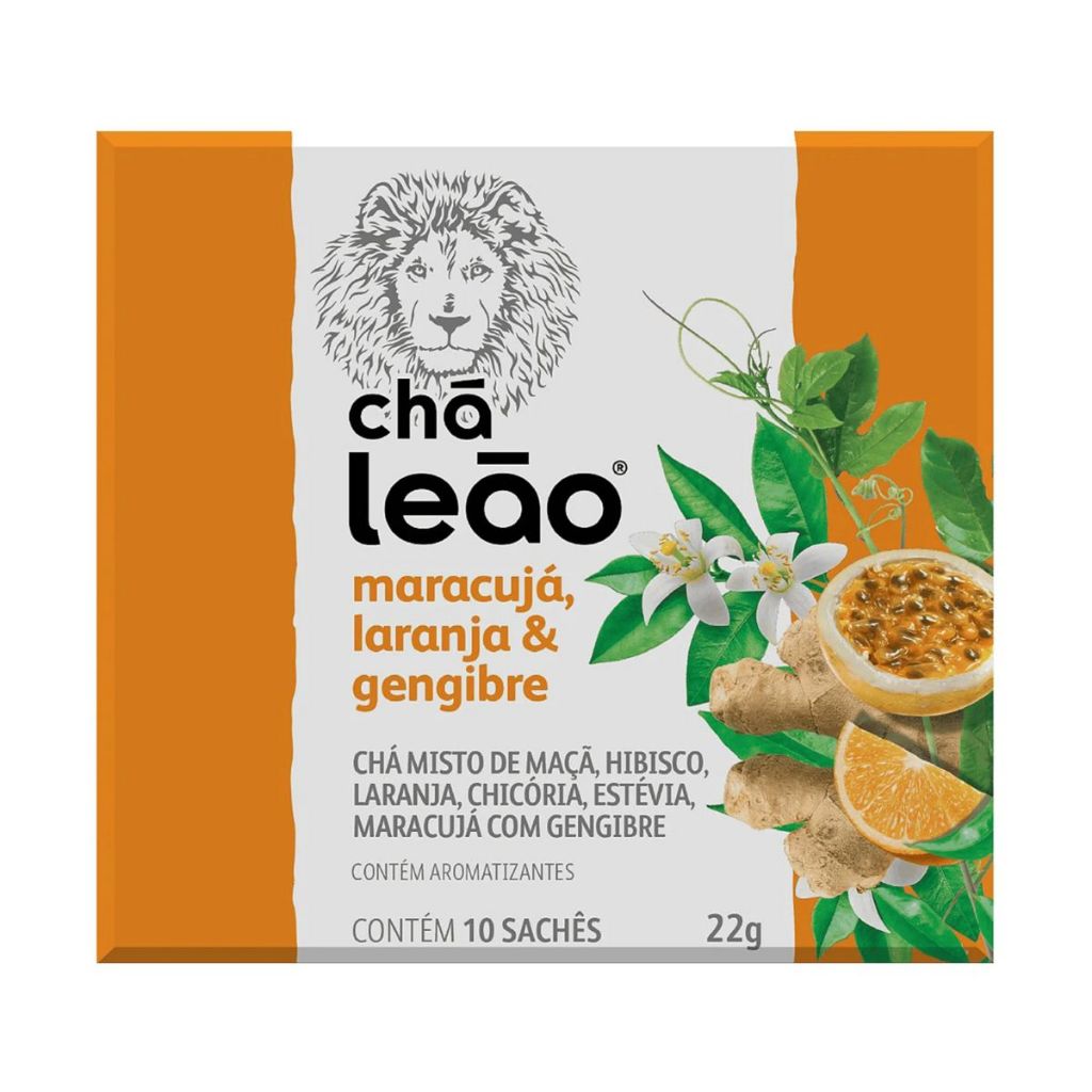 Chá Leão Sabor Maracujá, Laranja & Gengibre 22G (10 Sachês) · foto 2