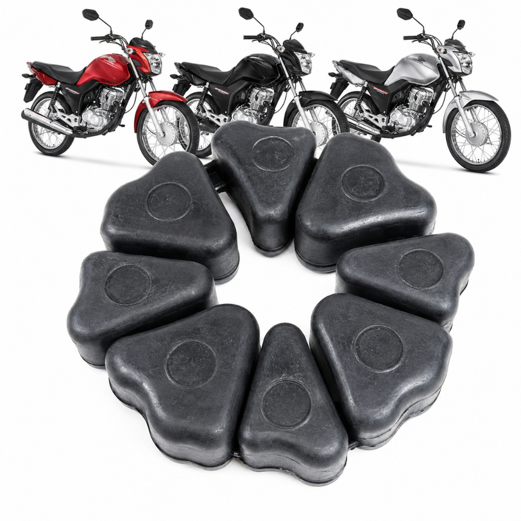 Coxim Bucha Da Coroa Para Cg 150 Ks Es Esd Cg160 Titan Fan Pra Honda Roda Traseira 4 Peças