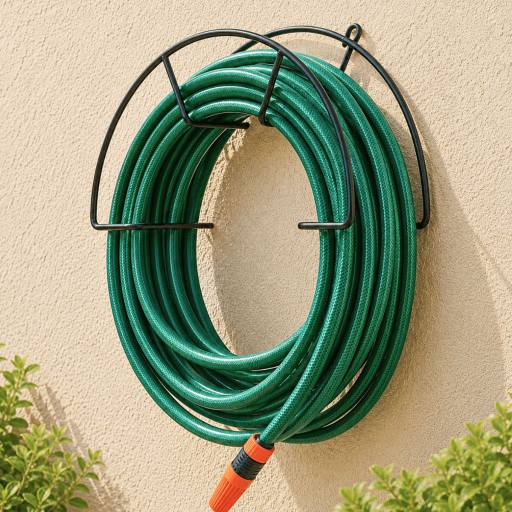 Suporte Para Mangueira De Jardim Piscina Quintal Garagem Area Externa Parede Fixo Resistente Com 2 Parafusos E 2 Buchas