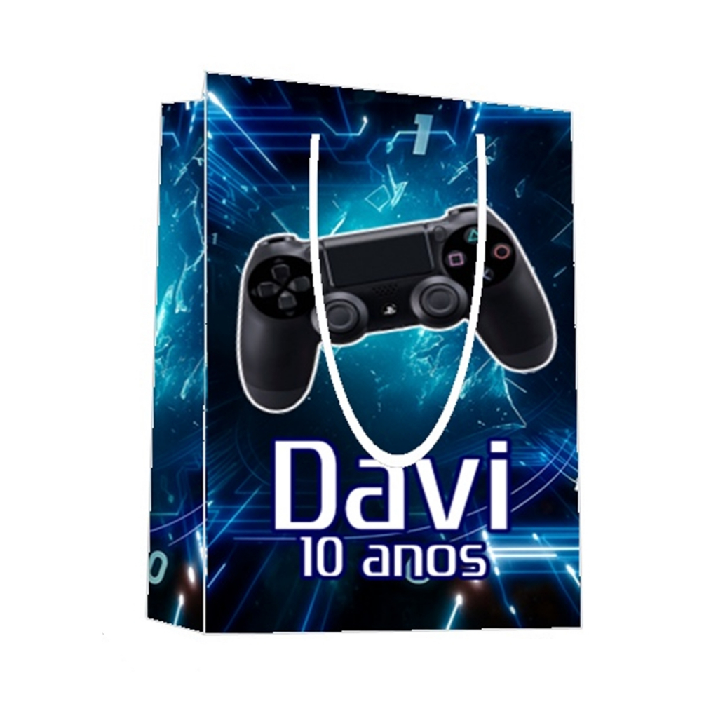 Sacolinha Game Personalizada para Aniversário/ Lembrancinha Festa Infantil / Qualquer nome e idade