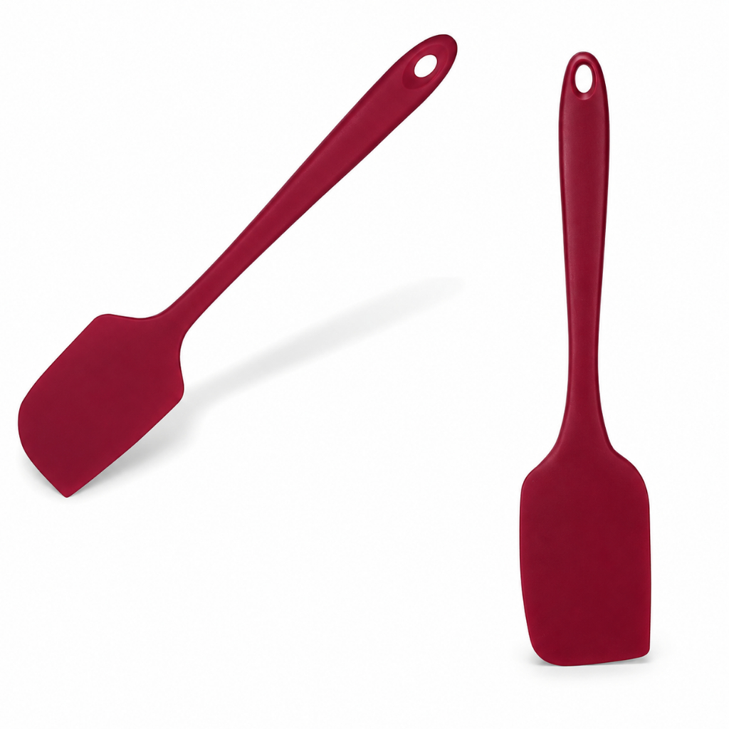 Espátula Silicone Vermelha Utensilio Antiaderente Resistente ao Calor Para Frigideira Panela Cozinha