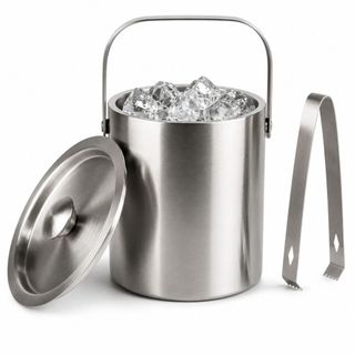 Balde de Gelo Térmico 1,5 Litros Com Tampa e Pegador Inox Premium