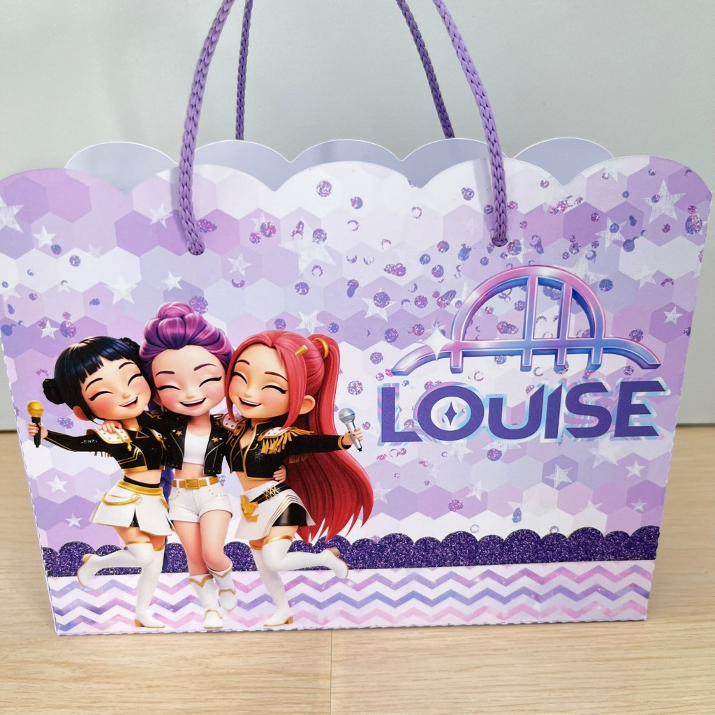 Sacolinhas Personalizadas GUERREIRAS DO K-POP | Lembrancinhas de Aniversário | Festa Infantil