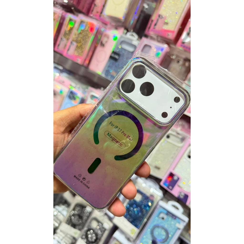 Capa Capinha Holográfica com Glitter Compatível IPhone 17 Pro Max — imagem 2 de 2