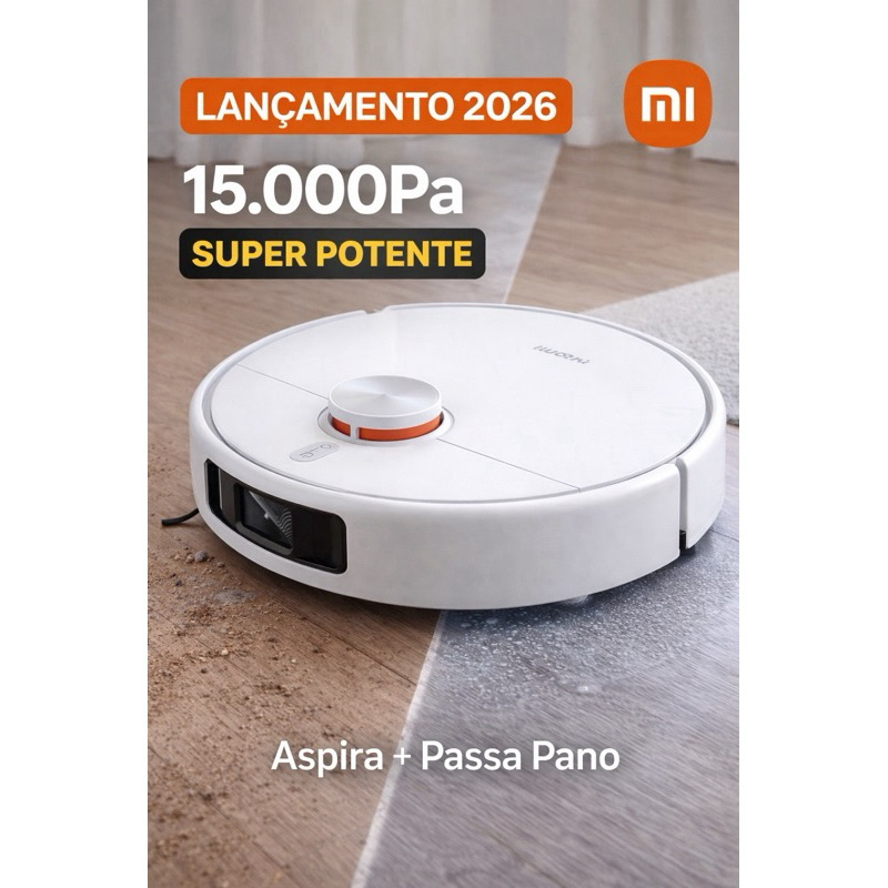 Xiaomi S40 Pro Robô Aspirador com Sucção Potente e Limpeza Automática