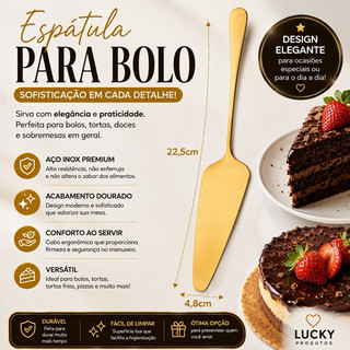 Espátula para Cortar Bolo Torta e Pães