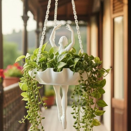 Vaso Bailarina Suspenso Decorativo para Plantas Pendentes Suculentas