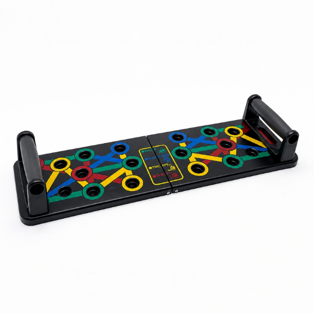 Prancha de Flexão Dobrável Push Up Board com Pegadores JustGoFit