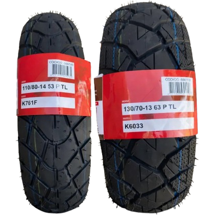 Par Pneu PCX 160 Kenda 110/80-14 K761 + 130/70-13 k6033 Dianteiro Traseiro