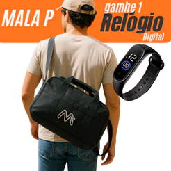 Bolsa Pequena Para Viagem Necessaire + Relogio
