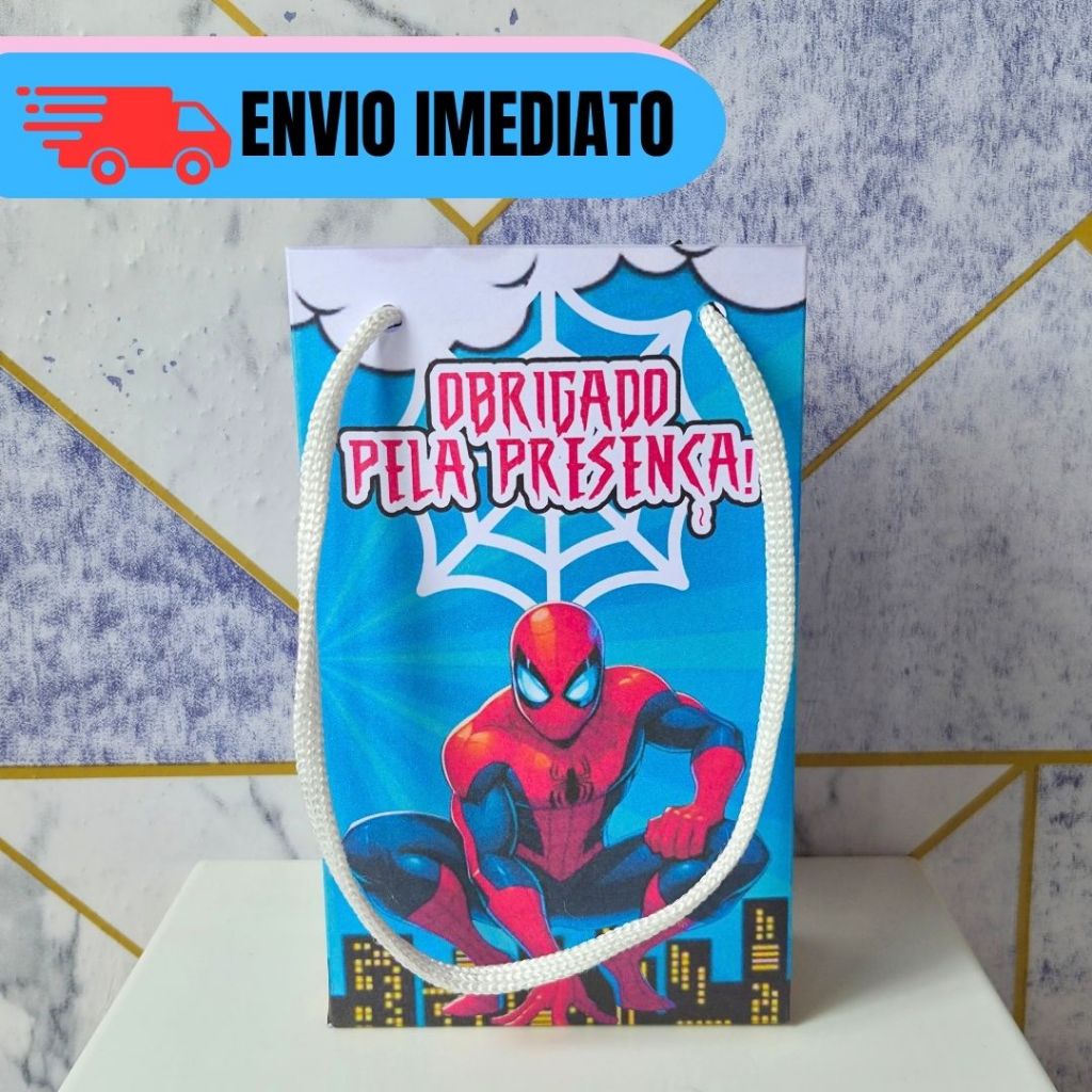 ENVIO RAPIDO Kit 10~30 Sacolinhas Surpresa Homem Aranha Lembrancinhas Mimo infantil Aniversário PEGUE E MONTE