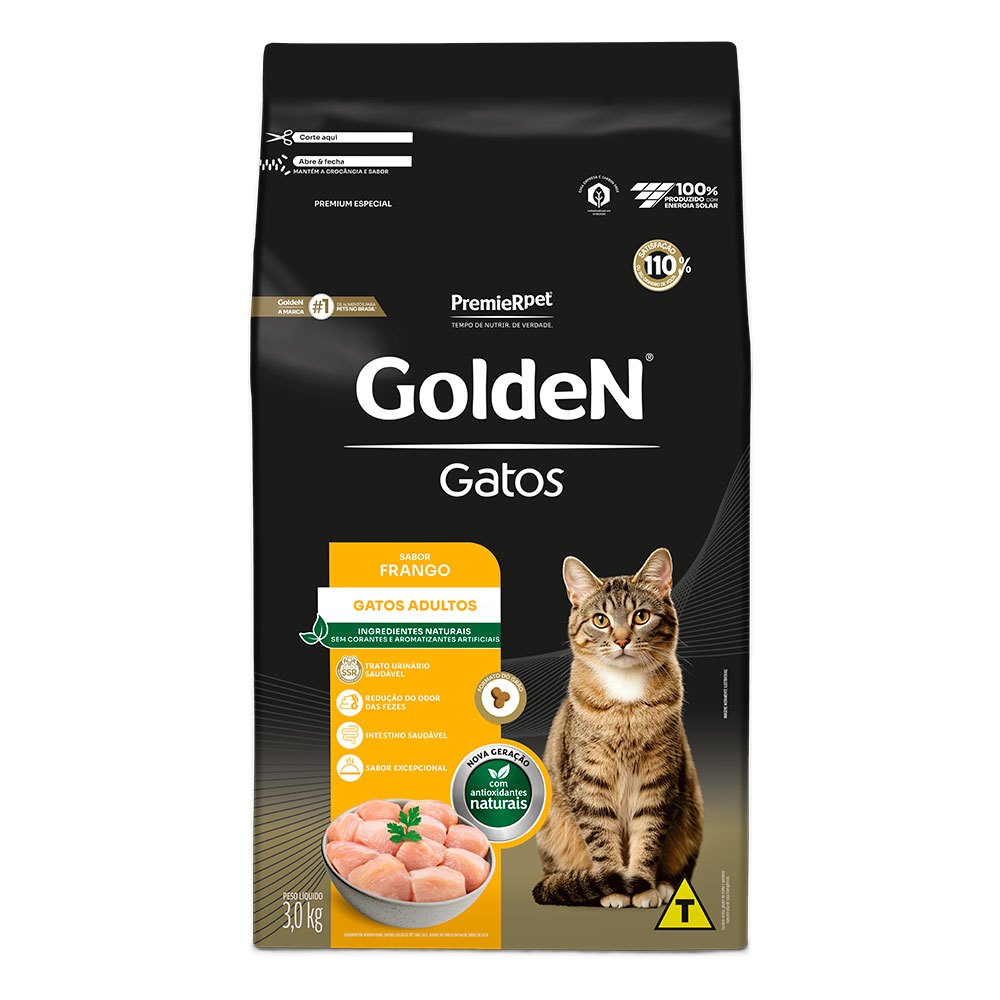Ração Golden Fórmula Gatos Adultos Frango 3 Kg