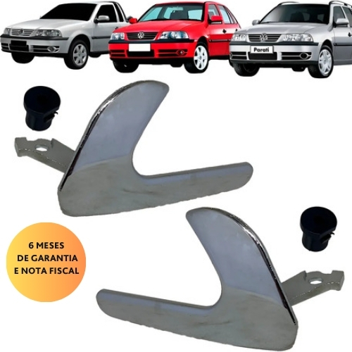 Par Maçaneta Interna Puxador Cromado Porta Gol Parati Saveiro G2 G3 1994 a 2004