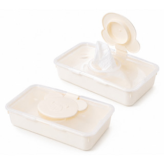 Porta Lenços Umedecidos Ursinho Bege Porta Lencinhos Bebê Organização Bolsa Maternidade Higiene Plastico Plasútil