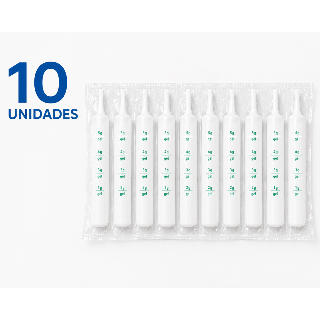 Kit 10 Aplicador Vaginal Íntimo - 5 gr - graduado. Contém 10 unidades.
