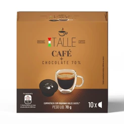 Cápsula Dolce Gusto Chocolate Cacau 70% Café Italle 10 Und