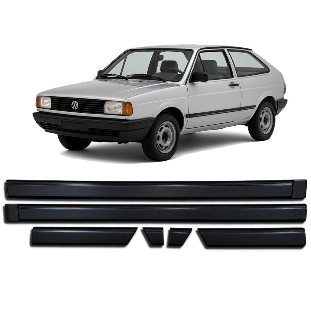 Jogo Friso Lateral Gol 1980 a 1990 Preto Modelo Pointer