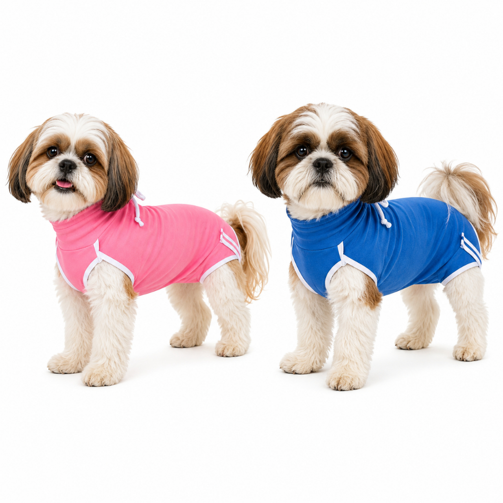 Roupa Pós Cirúrgica Para Castração Com Fecho De Velcro Para Cães
