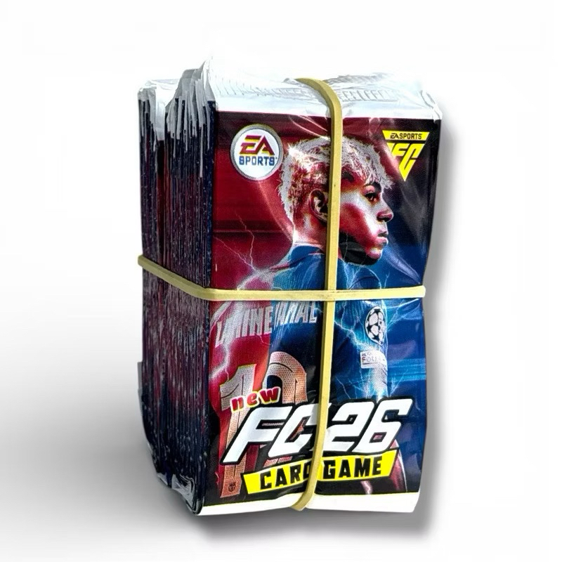 Kit 100 Cards FC 26  futebol Com 25 Pacotinhos copa  Para Bater Bafo Trocar Cartas