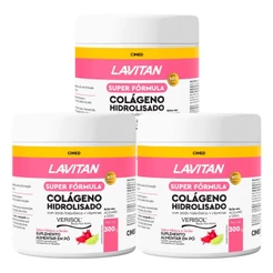 Kit 3 Lavitan Colágeno Hidrolisado + Ácido Hialurônico Verisol 300g