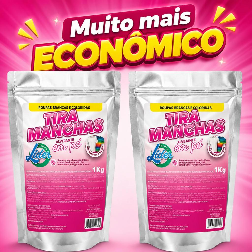 2 PACOTES ALVEJANTE EM PÓ - PERCABONATO  TIRA MANCHAS - PERCABONATO DE SODIO -  ROUPAS BRANCAS E COLORIDAS 100% PURO