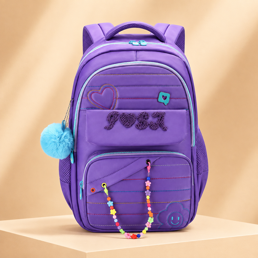 Mochila Escolar Rebecca Bonbon com Alça Acolchoada e Chaveiro Decorativo SA2502