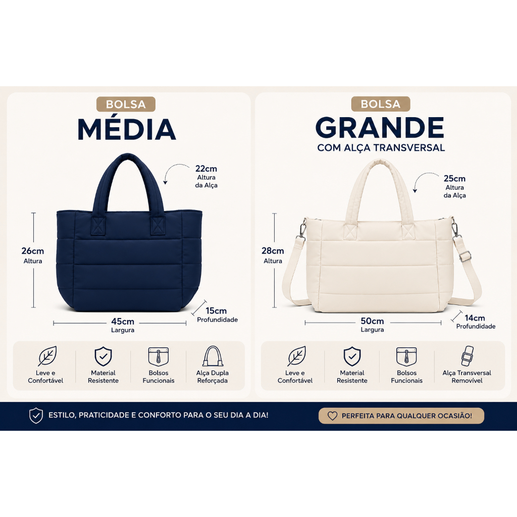 Bolsa Feminina de Ombro Média Universidade Casual Viagem Linda Versátil Impermeável
