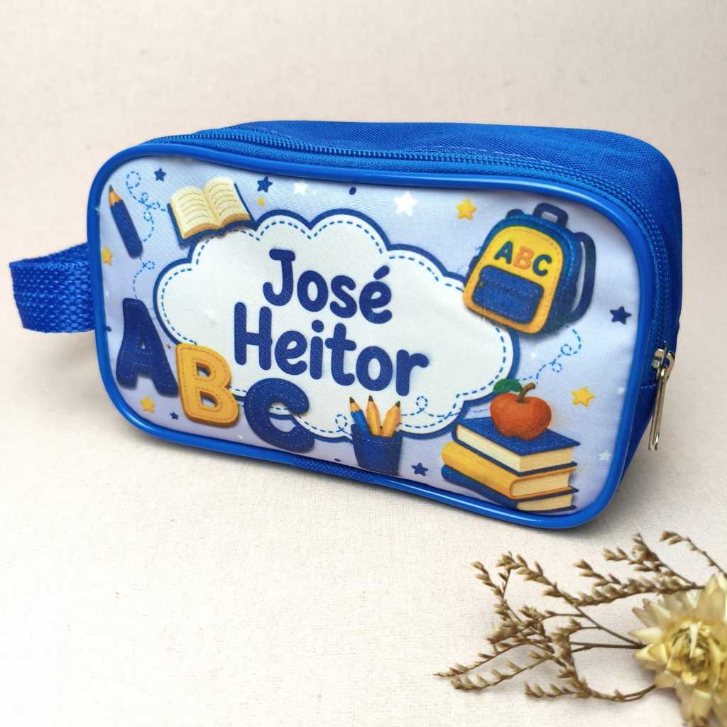 KIT Bolsinha lembrancinha de festa personalizadas de aniversário vários temas menino menina necessaire