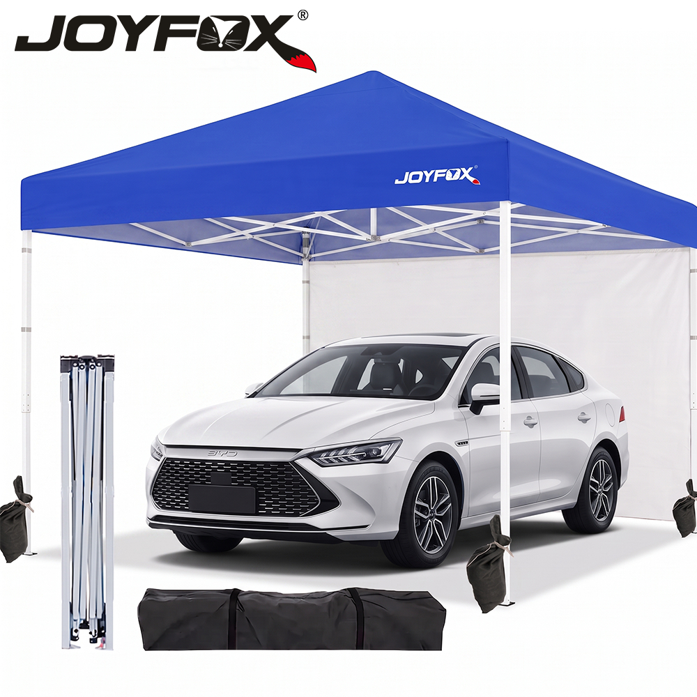 Tenda Gazebo Dobrável 3x3m com Bolsa Transporte e Sacos de Areia para Camping Praia Feira JOYFOX