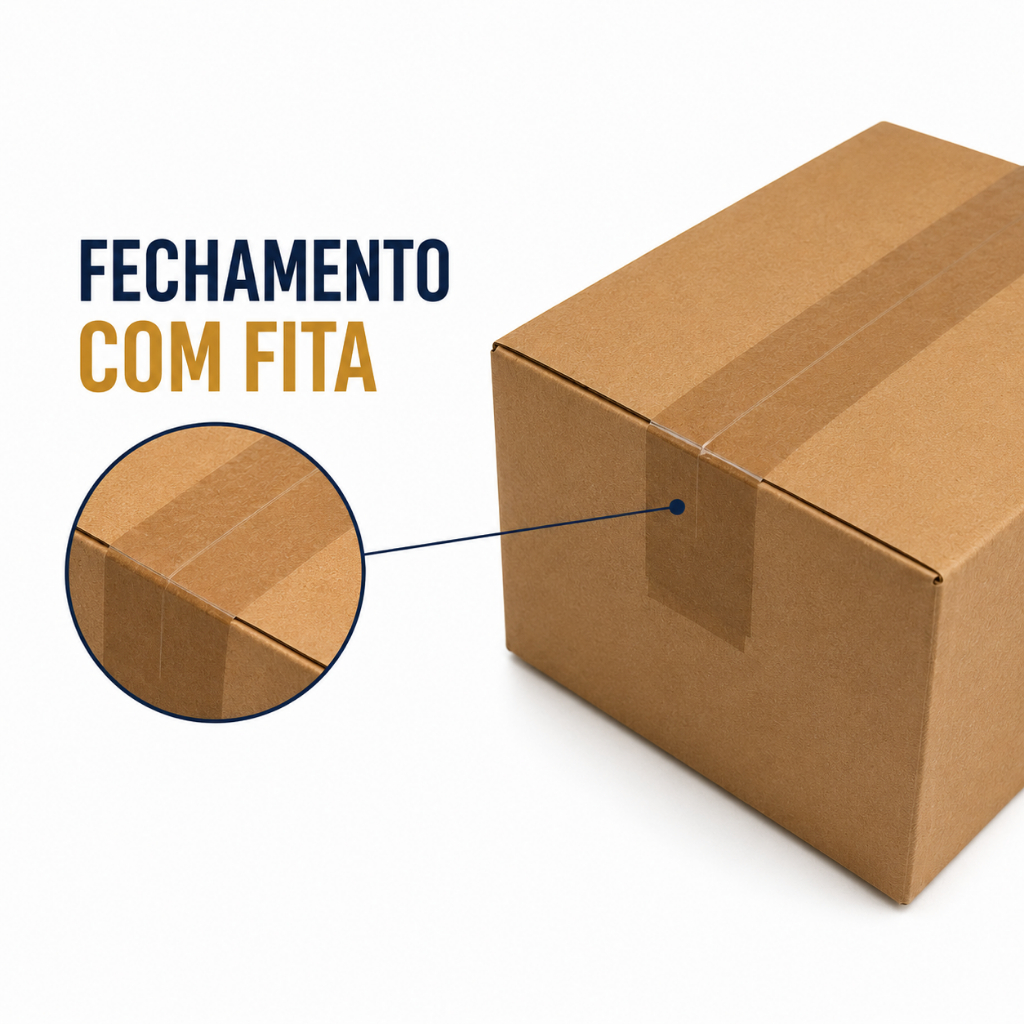 Kit 100 Unidades Caixas Papelão 16X11X6 Pequenos Envios Ecommerce Montagem Rápida Kraft — imagem 2 de 2