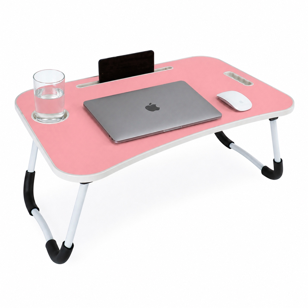 Mesa De Notebook Para Cama Tablet e Trabalho / Home Office Sofa Refeição Suporte Mesinha Rosa