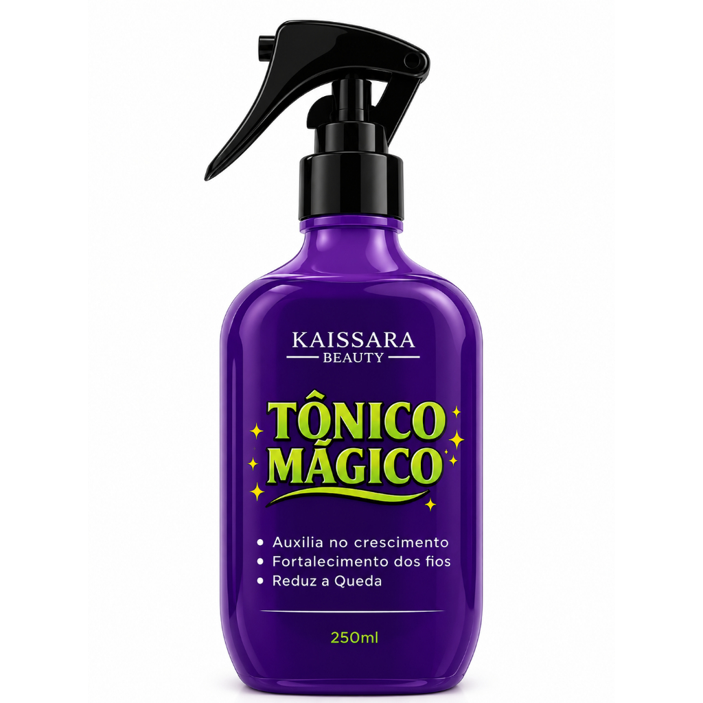Tônico Capilar Kaissara Beauty Tônico Mágico 250ml para Crescimento e Fortalecimento dos Fios, Redução de Queda