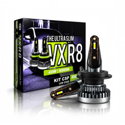 Kit Lampada R8 Ultra Led Nano F10 H7 6000k Branco Frio 42w 30000 Lumens Super Led Encaixe H7 12v