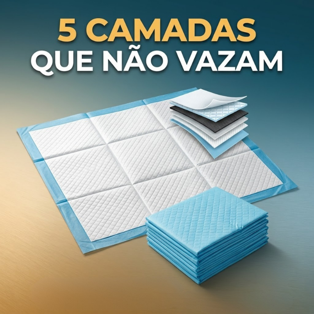 Tapete Higiênico  Para Cães Descartável Kit 40 Fraldas Pet 60 x 60cm