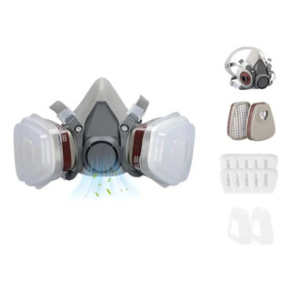 15 Em 1 6200 Máscara De Gás Spraying Pintura Trabalho De Segurança Respirador Meio Rosto Indústria Pó  Kit 10 Filtros