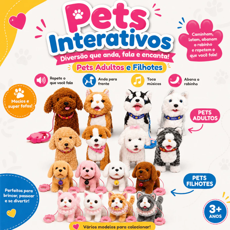 Pelúcia Pet: Diversão por R$ 69,90! 🐾