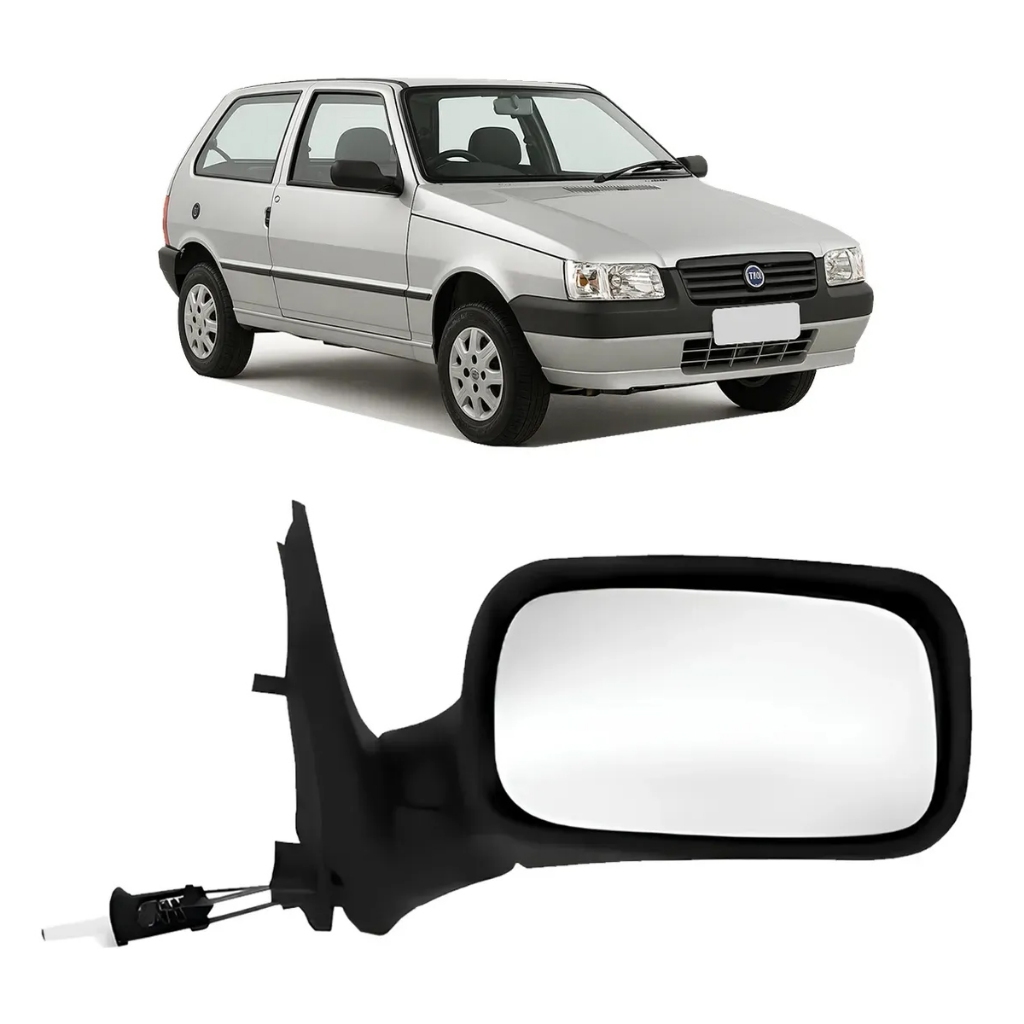 Retrovisor Externo Uno FIre 2001 a 2004 2 Portas Controle Manual